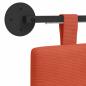 Preview: Hängendes Kopfteil Mit LED Licht Rot-Orange Cordstoff
