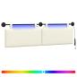 Preview: Hängendes Kopfteil Mit LED Licht Creme Cordstoff