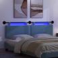 Preview: Hängendes Kopfteil Mit LED Licht Blau Cordstoff