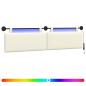 Preview: Hängendes Kopfteil Mit LED Licht Creme Cordstoff