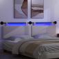 Preview: Hängendes Kopfteil Mit LED Licht Creme Cordstoff