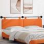 Preview: ARDEBO.de - Hängendes Kopfteil Mit LED Licht Orange Cordstoff