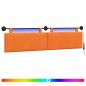 Preview: Hängendes Kopfteil Mit LED Licht Orange Cordstoff