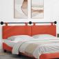 Preview: ARDEBO.de - Hängendes Kopfteil Mit LED Licht Rot-Orange Cordstoff