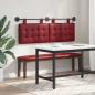 Preview: Hängendes Kopfteil Mit LED Licht Weinrot Kunstleder