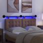Preview: Hängendes Kopfteil Mit LED Licht Cappuccino Kunstleder