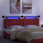 Preview: Hängendes Kopfteil Mit LED Licht Weinrot Kunstleder