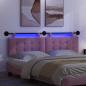 Preview: Hängendes Kopfteil Mit LED Licht Rosa Stoff