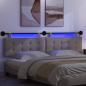 Preview: Hängendes Kopfteil Mit LED Licht Taupe Stoff