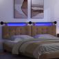 Preview: Hängendes Kopfteil Mit LED Licht Cappuccino Kunstleder
