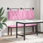 Preview: Hängendes Kopfteil Mit LED Licht Rosa Stoff