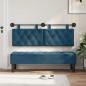 Preview: Hängendes Kopfteil Mit LED Licht Blau Samt