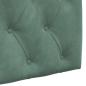 Preview: Hängendes Kopfteil Mit LED Licht Meergrün Samt