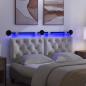 Preview: Hängendes Kopfteil Mit LED Licht Creme Samt