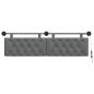 Preview: Hängendes Kopfteil Mit LED Licht Dunkelgrau Stoff