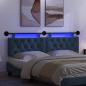 Preview: Hängendes Kopfteil Mit LED Licht Blau Stoff