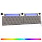 Preview: Hängendes Kopfteil Mit LED Licht Taupe Stoff