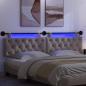 Preview: Hängendes Kopfteil Mit LED Licht Taupe Stoff