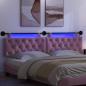 Preview: Hängendes Kopfteil Mit LED Licht Rosa Stoff