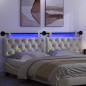 Preview: Hängendes Kopfteil Mit LED Licht Creme Samt