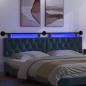 Preview: Hängendes Kopfteil Mit LED Licht Blau Samt