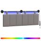 Preview: Hängendes Kopfteil Mit LED Licht Taupe Stoff