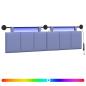 Preview: Hängendes Kopfteil Mit LED Licht Jeans blau Stoff