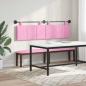Preview: Hängendes Kopfteil Mit LED Licht Rosa Stoff