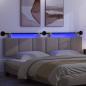 Preview: Hängendes Kopfteil Mit LED Licht Taupe Stoff