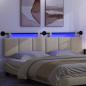 Preview: Hängendes Kopfteil Mit LED Licht Creme Stoff