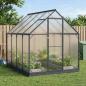 Preview: ARDEBO.de - Garten Gewächshaus mit Tür Anthrazit 183,5 x 243,5 x 207 cm