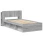 Preview: Bettgestell mit Stauraum Grau Sonoma 75 x 190 cm Holzwerkstoff