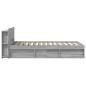 Preview: Bettgestell mit Stauraum Grau Sonoma 75 x 190 cm Holzwerkstoff