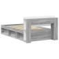 Preview: Bettgestell mit Stauraum Grau Sonoma 75 x 190 cm Holzwerkstoff