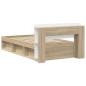 Preview: Bettgestell mit Stauraum Sonoma-Eiche 75 x 190 cm Holzwerkstoff