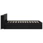 Preview: Bettgestell mit Stauraum Schwarz 90 x 190 cm Holzwerkstoff