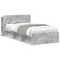 Preview: Bettgestell mit Stauraum Betongrau 90 x 200 cm Holzwerkstoff
