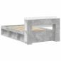 Preview: Bettgestell mit Stauraum Betongrau 90 x 200 cm Holzwerkstoff