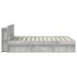 Preview: Bettgestell mit Stauraum Betongrau 140 x 190 cm Holzwerkstoff