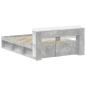 Preview: Bettgestell mit Stauraum Betongrau 140 x 190 cm Holzwerkstoff