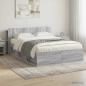 Preview: ARDEBO.de - Bettgestell mit Stauraum Grau Sonoma 140 x 190 cm Holzwerkstoff