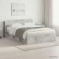 Preview: ARDEBO.de - Bettgestell mit Stauraum Betongrau 140 x 200 cm Holzwerkstoff