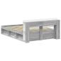 Preview: Bettgestell mit Stauraum Grau Sonoma 140 x 200 cm Holzwerkstoff