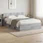 Preview: ARDEBO.de - Bettgestell mit Stauraum Grau Sonoma 160 x 200 cm Holzwerkstoff