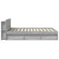 Preview: Bettgestell mit Stauraum Grau Sonoma 160 x 200 cm Holzwerkstoff
