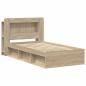 Preview: Bettgestell mit Stauraum Sonoma-Eiche 75 x 190 cm Holzwerkstoff