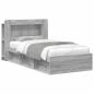 Preview: Bettgestell mit Stauraum Grau Sonoma 100 x 200 cm Holzwerkstoff