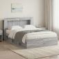 Preview: ARDEBO.de - Bettgestell mit Stauraum Grau Sonoma 140 x 190 cm Holzwerkstoff