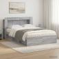 Preview: ARDEBO.de - Bettgestell mit Stauraum Grau Sonoma 160 x 200 cm Holzwerkstoff