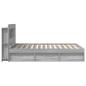 Preview: Bettgestell mit Stauraum Grau Sonoma 160 x 200 cm Holzwerkstoff